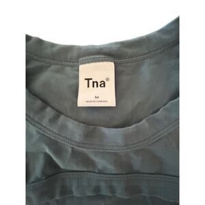 TNA from Aritzia Costa Gray Cut Out Shirt size Medium